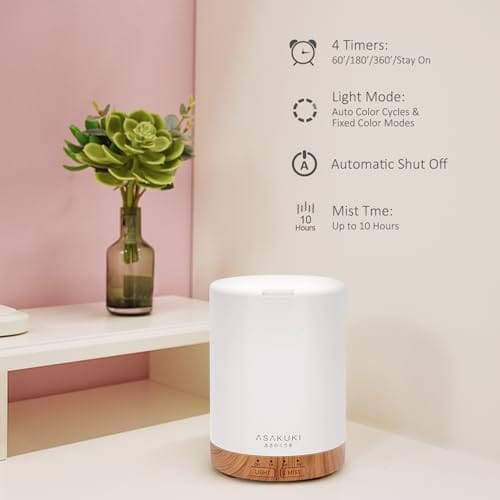 Difusor de aceites (Diffuser) silencioso 10.1 fl oz Color madera - Imagen 4