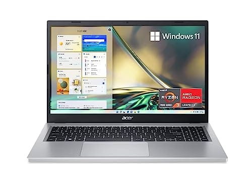 Laptop Acer Aspire 3 A315-24P-R7VH Laptop delgada IPS Full HD, 15.6 pulgadas, AMD Ryzen 3 7320U cuatro núcleos, AMD Radeon, 8 GB LPDDR5, unidad de estado sólido SSD NVMe 128 GB, Wi-Fi 6, Windows 11. Marca Acer