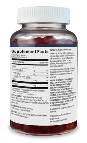 Suplemento de Melatonina 5mg (para ayudar con el sueño) Marca Amazon (120 unidades) - Imagen 3