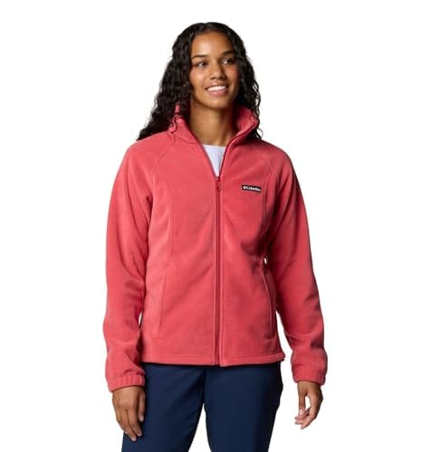 Jacket (para mujer) con zipper cierre completo. Tamaño small. Color salmón. Marca Columbia