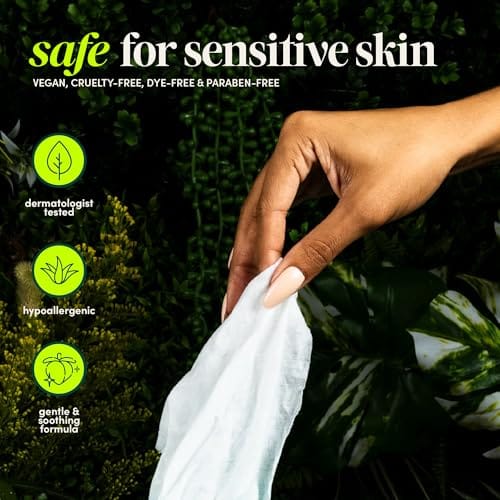 Toallitas desechables femeninas para el baño empacadas individualmente, con vitamina E y aloe. Seguras para el inodoro. Fragancia Shea-coco (32 unidades) - Imagen 4