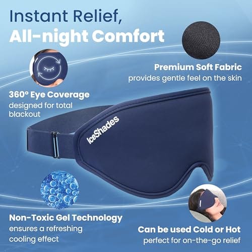 Máscara de gel fría—aliviar migraña, tensión, ojos cansados - Imagen 4