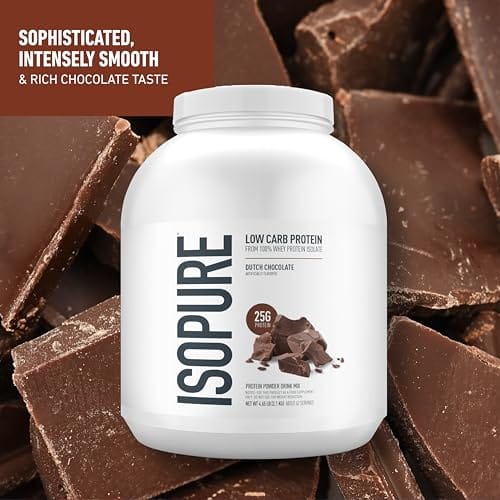 Proteína en polvo Sabor a Chocolate (sin azúcar y sin lactosa) 4.51 lb Marca Isopure - Imagen 4