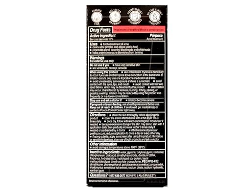 Crema para el acné con peróxido de benzoilo (benzoyl peroxide) al 10% Marca Oxy (2 unidades de 1 oz cada uno) - Imagen 4