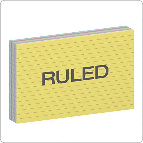 Oxford Tarjetas de índice, colores surtidos, 5 x 8 pulgadas, a rayas, paquete de 100 (35810) - Imagen 3