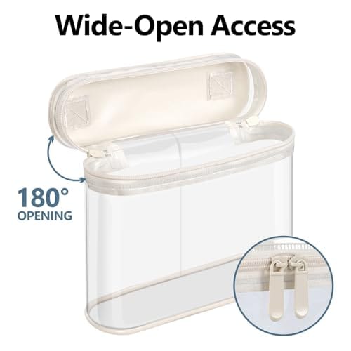 Cartera (tipo bolso) plástica transparente (clear) para los días del examen. Tamaño 7.48 pulgadas de largo x 5.91 pulgadas de alto x 2.36 pulgadas de ancho. (2 unidades) PACKISM - Imagen 6