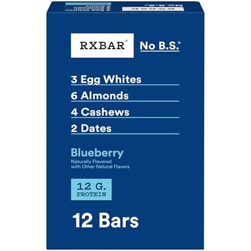Barras de Proteína Sabor Blueberry; Marca RX Bar (12 barras)