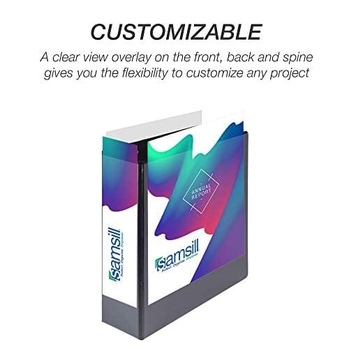 Carpetas binders 4” pulgadas (color negro) con cubierta transparente para insertar portada Pqte: 2 - Imagen 4