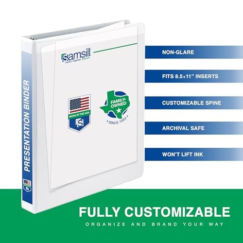 Carpetas binders 2” pulgadas (color blanco) con cubierta transparente para insertar portada Pqte: 4 - Imagen 3