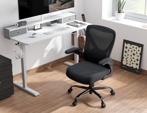 Silla para escritorio ergonómica con soporte lumbar ajustable. Color negro - Imagen 4