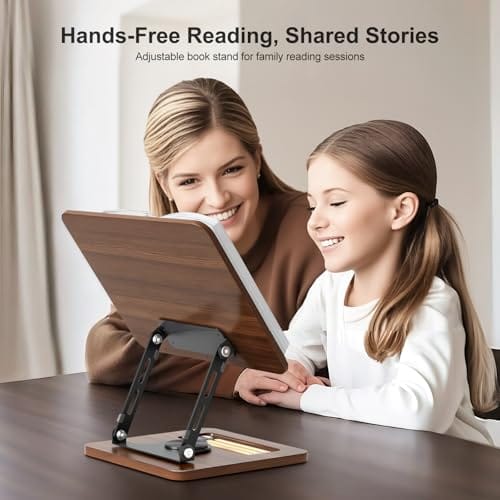 Book holder (Soporte para libros) giratorio 360 grados Color Madera - Imagen 3