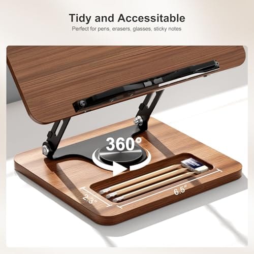 Book holder (Soporte para libros) giratorio 360 grados Color Madera - Imagen 5