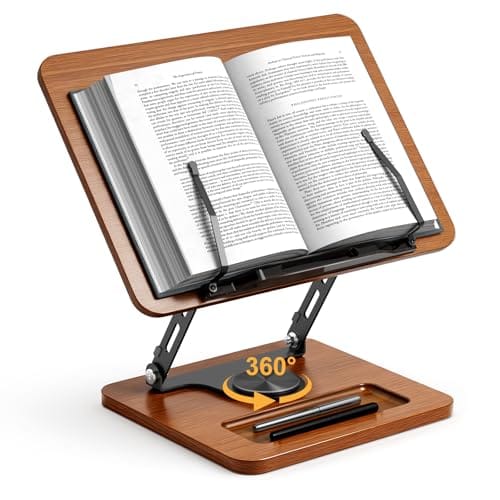 Book holder (Soporte para libros) giratorio 360 grados Color Madera