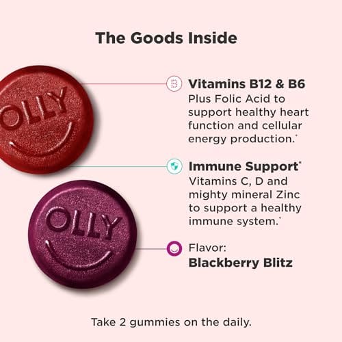 Multivitaminas Olly (gummies)—para varón (vitaminas A, D, C, E, B’s & Zinc) suministro para 45 días, Pqte: 90 unidades - Imagen 4
