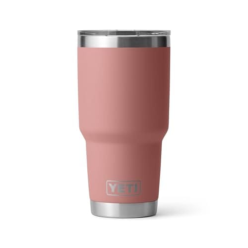 YETI para Agua/Café con tapa fuerte (30 onzas) acero inoxidable, aislado al vacío, color rosa arenisca